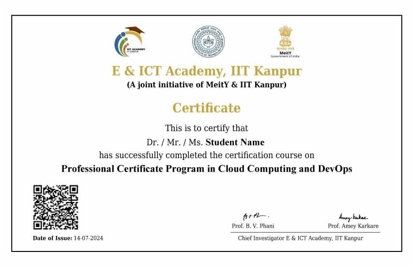 Program Certificate